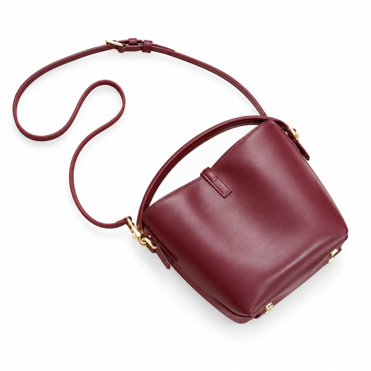 YSL Le 37 Bucket Bag – Burgundy Smooth Leather