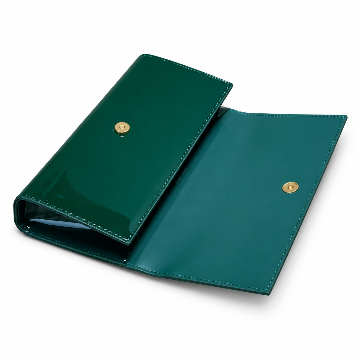 Saint Laurent Cassandre Clutch – Green Patent