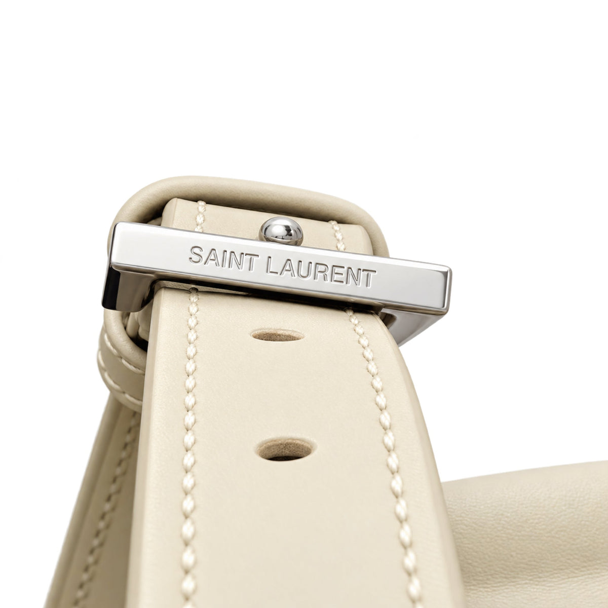 YSL Saint Laurent Le Petit Suzanne Bucket Bag in Cream Smooth Leather