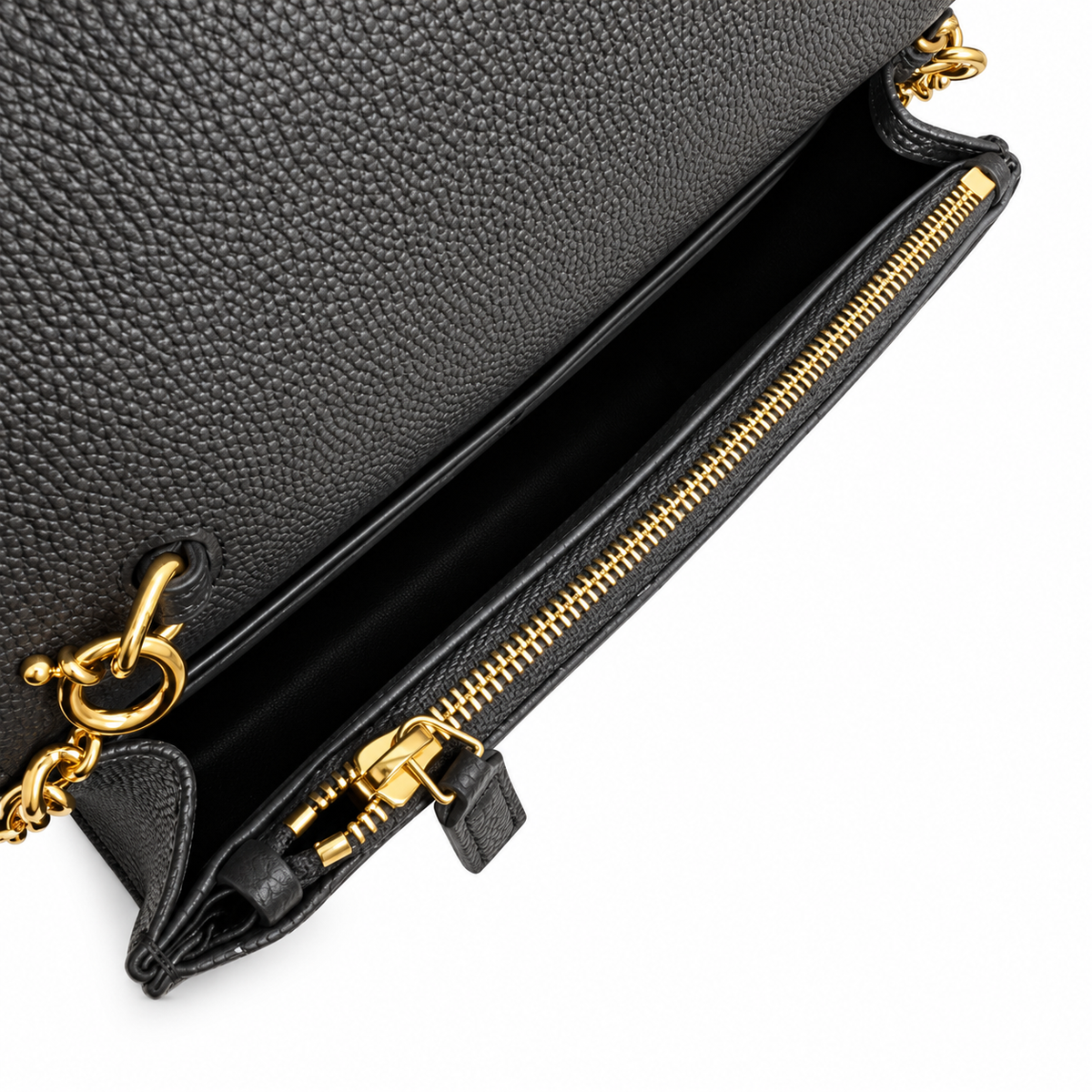 YSL Saint Laurent Envelope Chain Wallet in Dark Grey Matelassé Leather