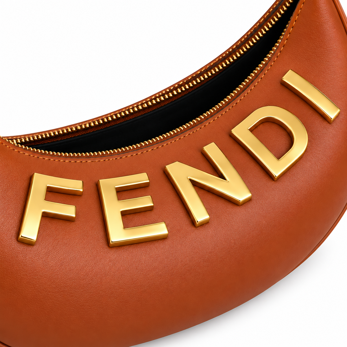 Fendi Classic FF Logo Leather Tote Bag 29x24.5x10cm