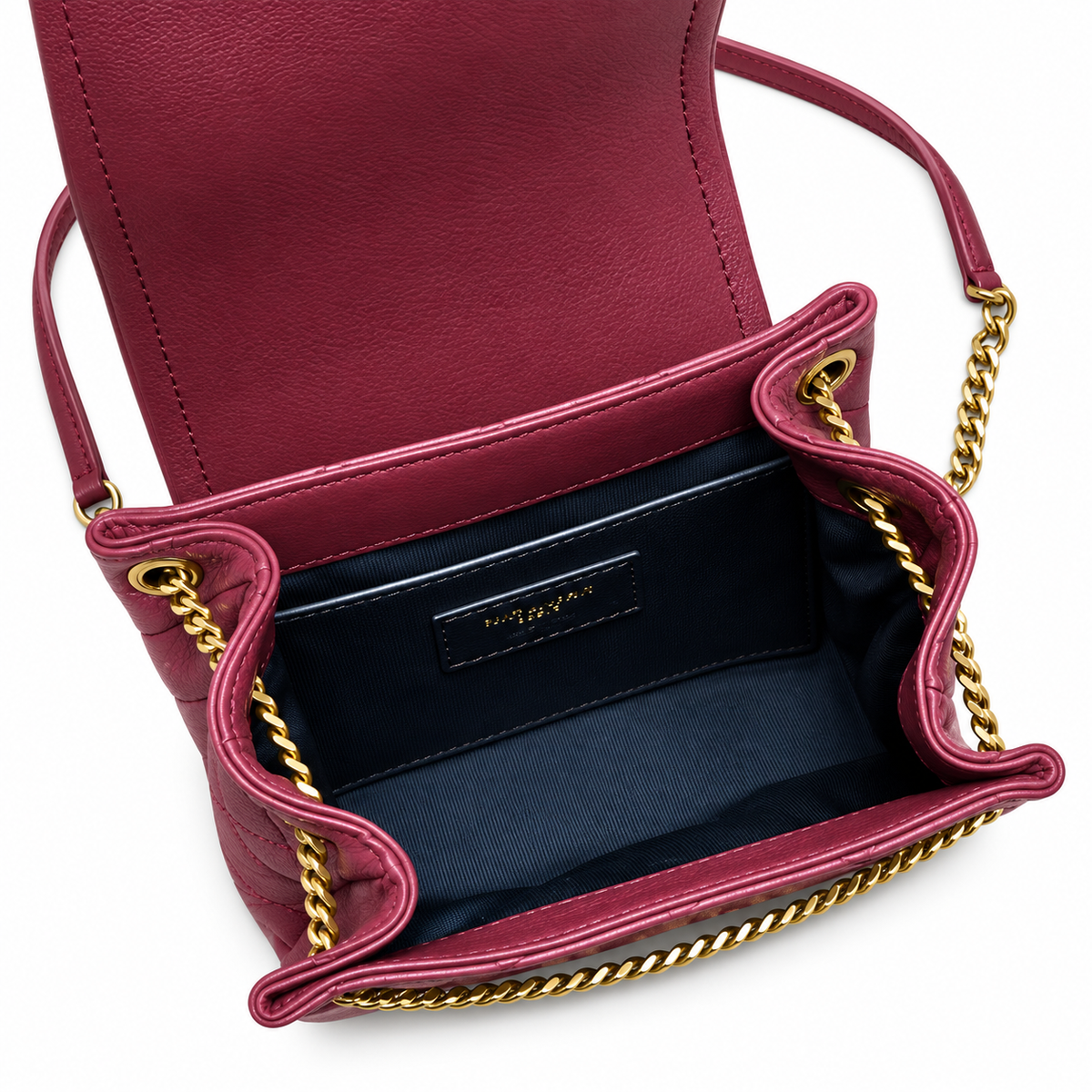 Saint Laurent Nolita Quilted Chain Bag in Burgundy
