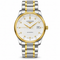 Longines Master Collection automatic watch with diamond dial and two-tone steel gold bracelet