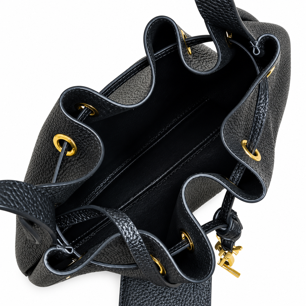 YSL Saint Laurent Teddy Bucket Bag – Black