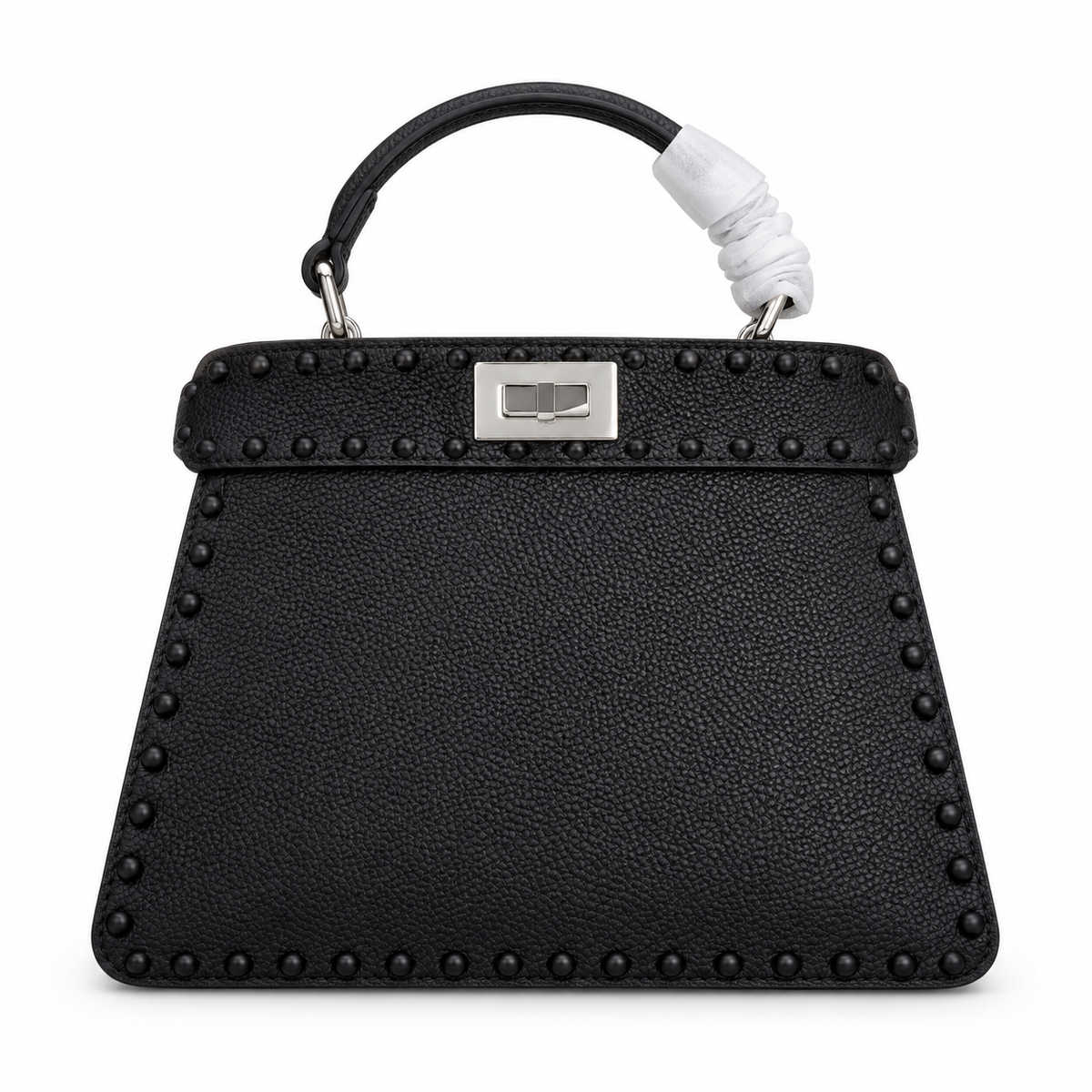 Fendi FF Logo Handbag 20cm | Iconic Italian Leather Tote Bag