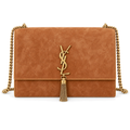 Saint Laurent YSL Kate Tassel Bag – Camel Suede Gold