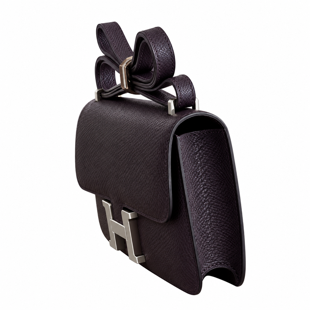 Hermès Lindy 26cm Crossbody Bag – Grape Purple & Silver | Mystique Luxury Leather