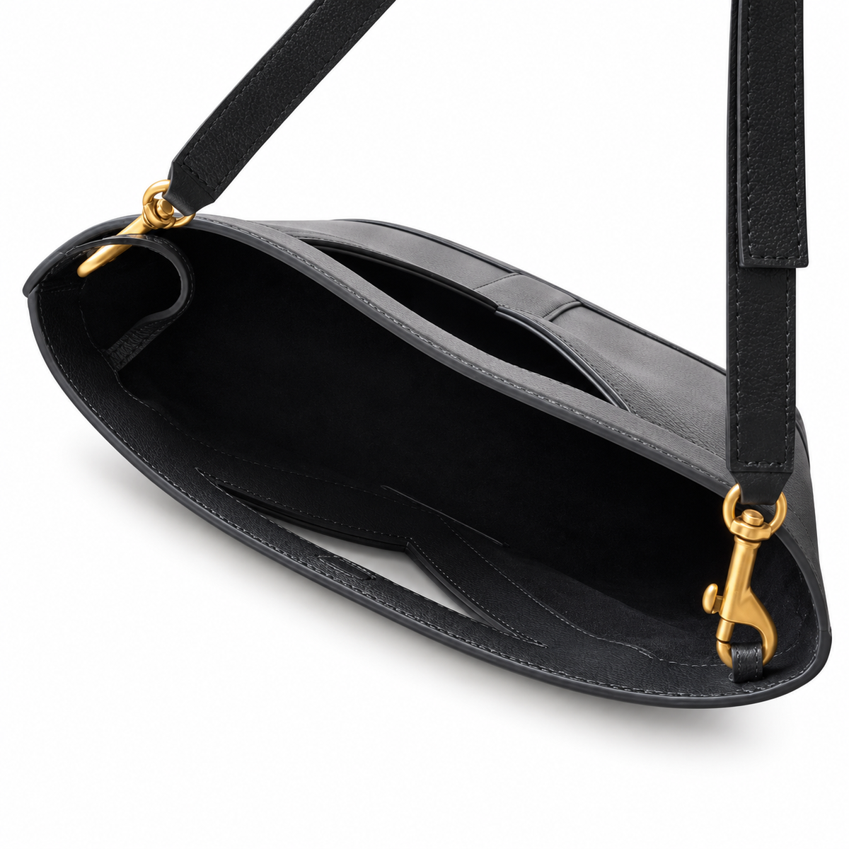YSL Saint Laurent Cassandre Bucket Bag in Black Smooth Leather