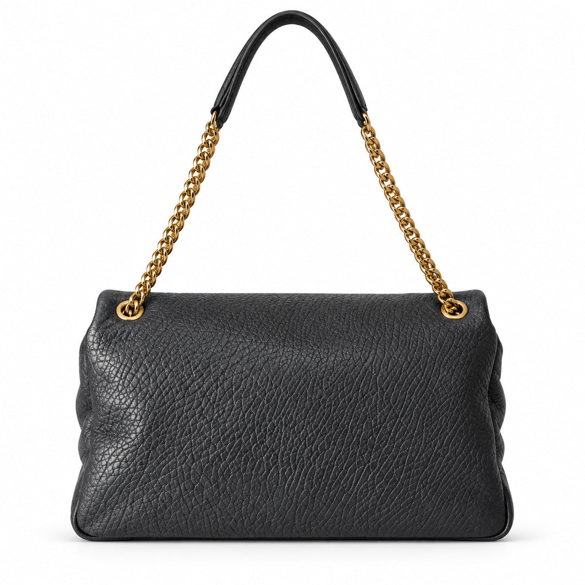 Saint Laurent YSL Calypso Chain Bag – Black Grained Leather