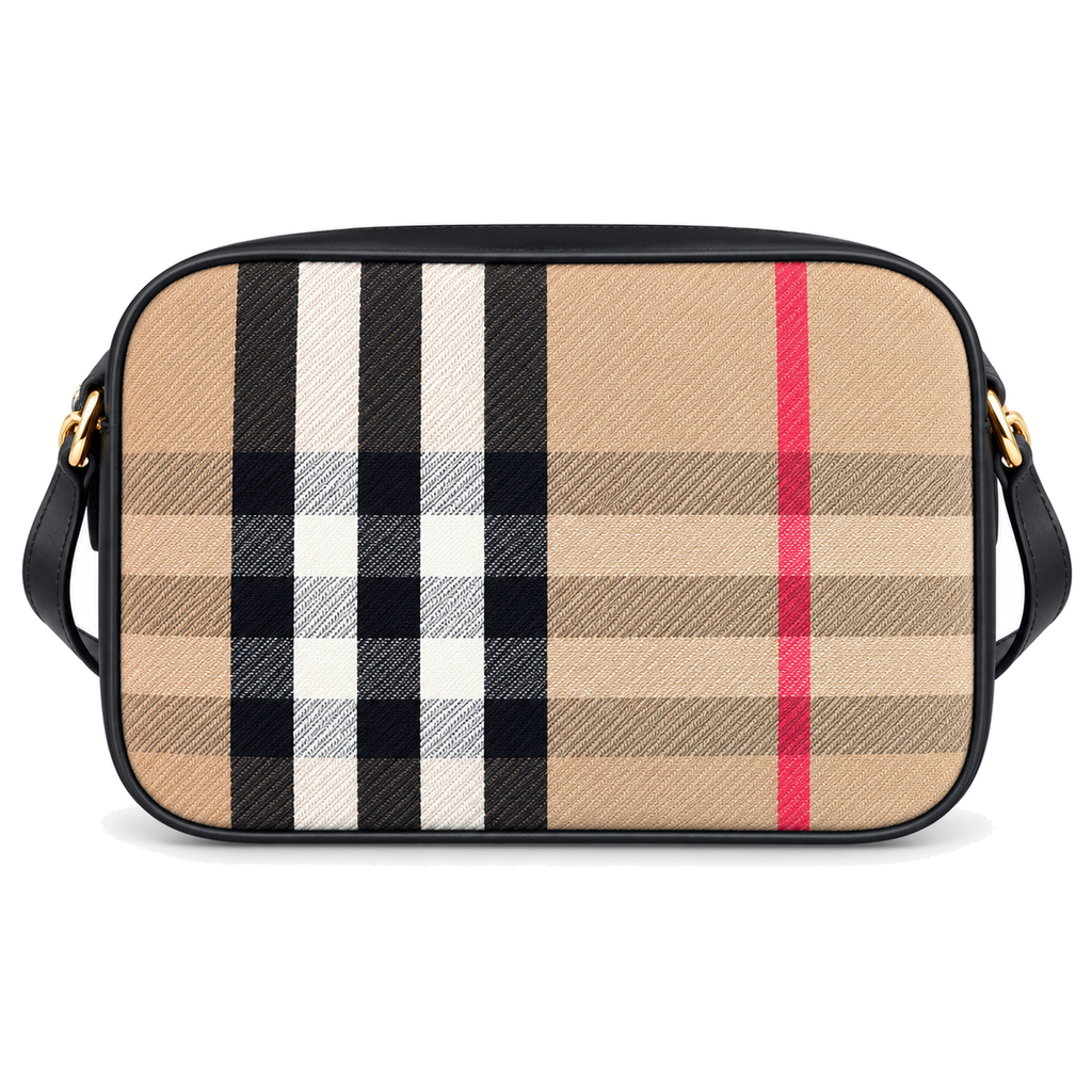 Burberry Heritage Check Camera Shoulder Bag