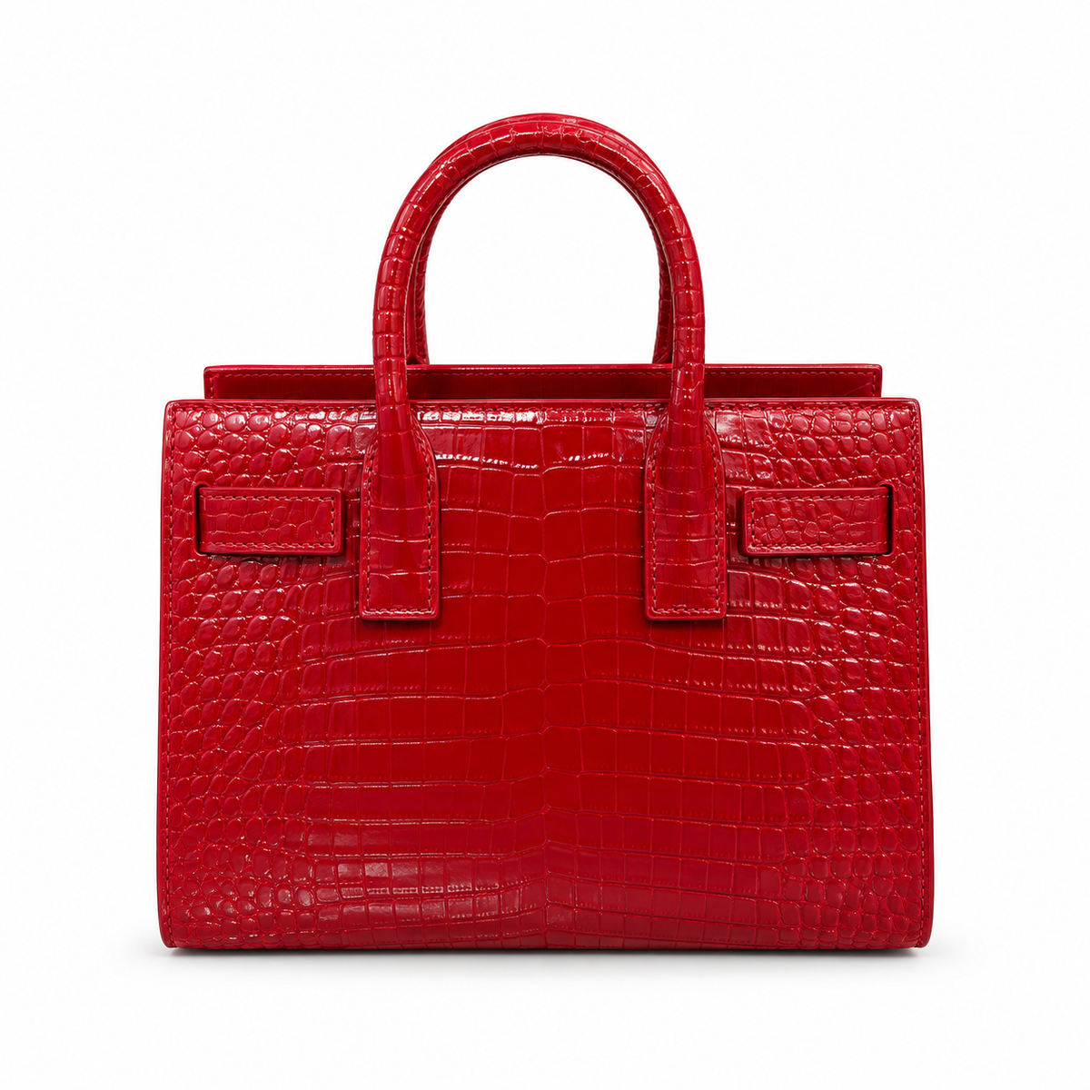 Saint Laurent Sac de Jour Bag – Red Croc Embossed