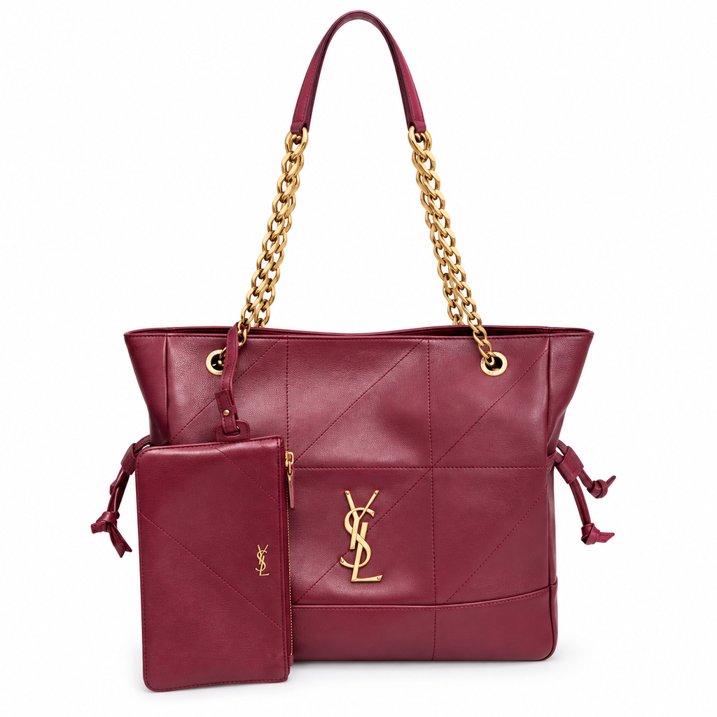 YSL Jamie Tote Bag Burgundy