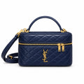 YSL Gaby Vanity Bag – Navy Blue Quilted Leather