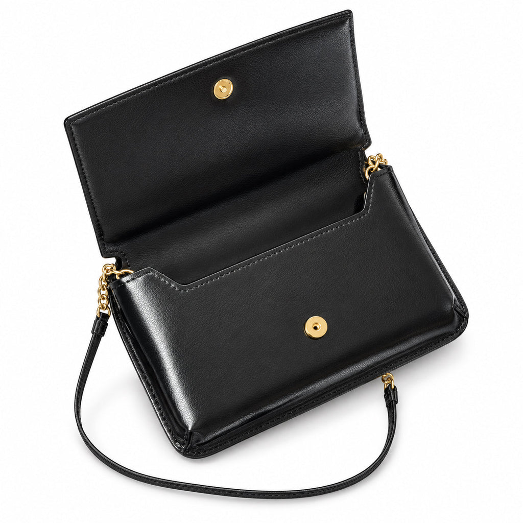 YSL Saint Laurent Kate Small Chain Bag in Black Smooth Leather