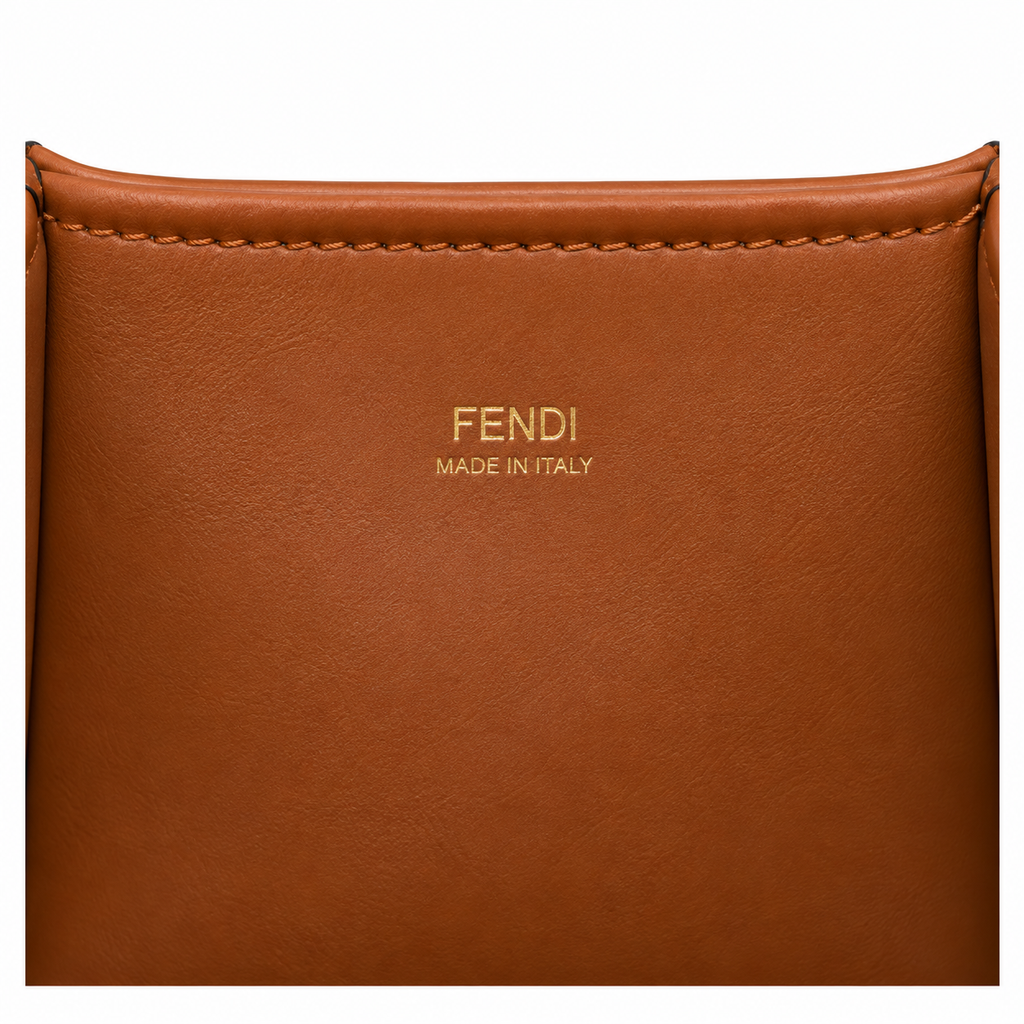 Fendi FF Logo Premium Leather Large Tote Bag 17x35x31cm