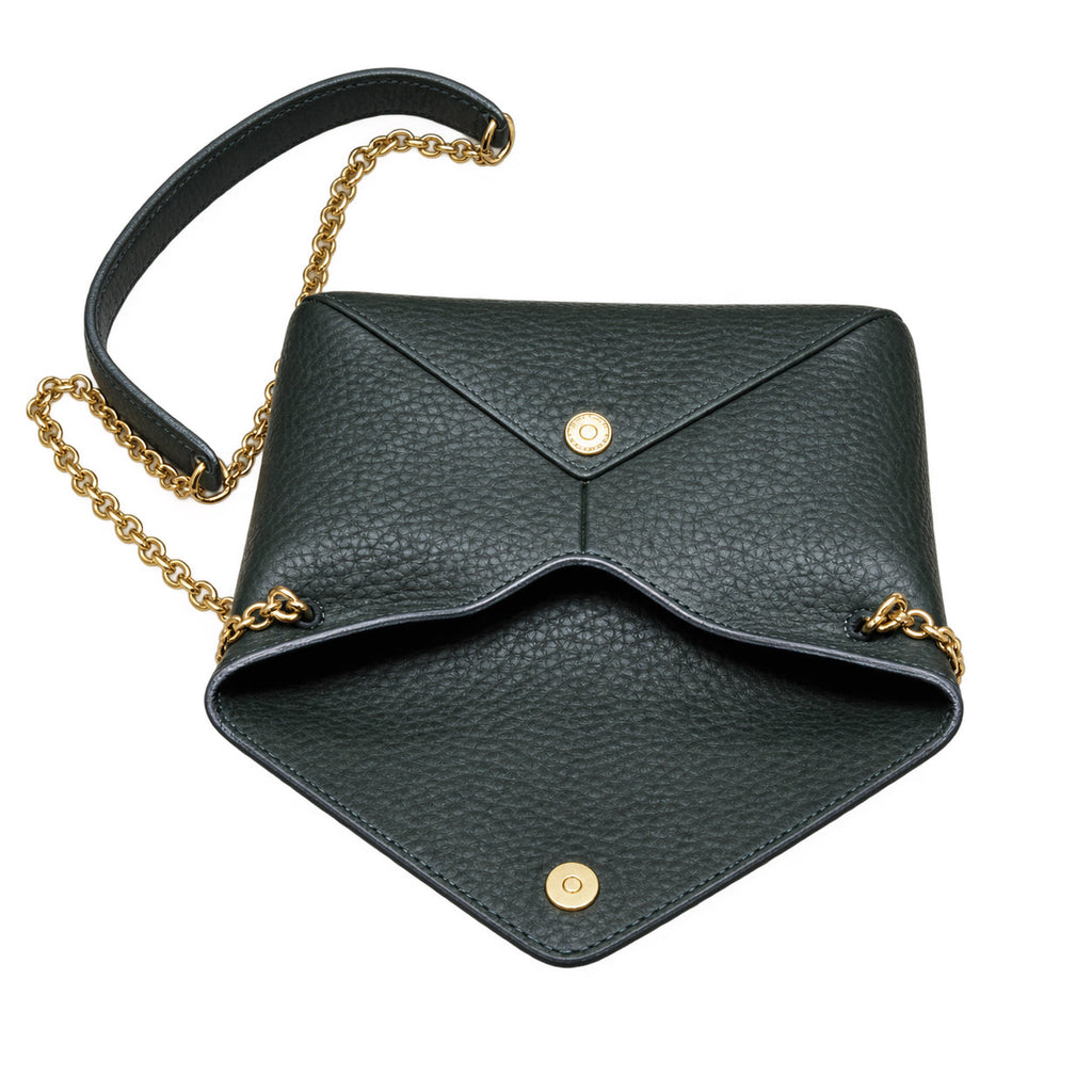 YSL Saint Laurent Envelope Chain Wallet Crossbody Black