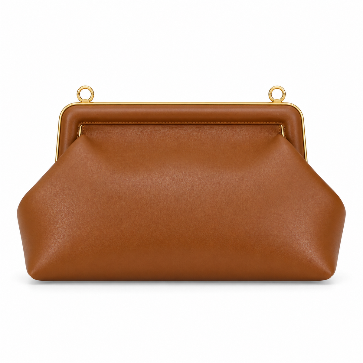 Fendi Classic FF Logo Leather Shoulder Bag 9.5x26x18cm
