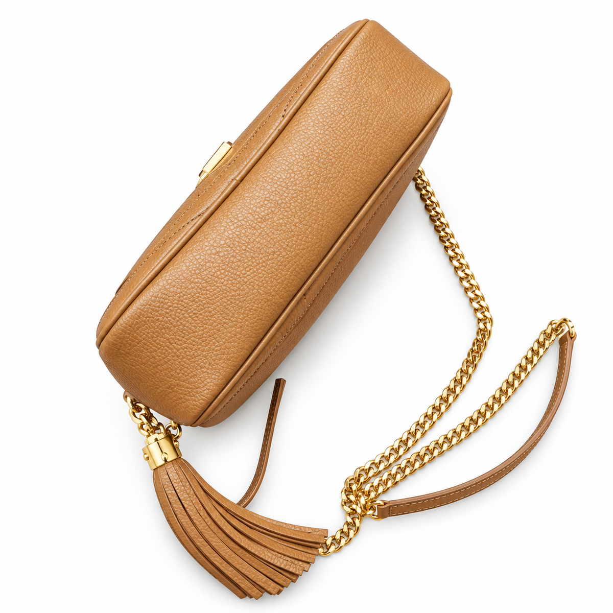 YSL Saint Laurent Lou Camera Bag in Caramel Matelassé Leather
