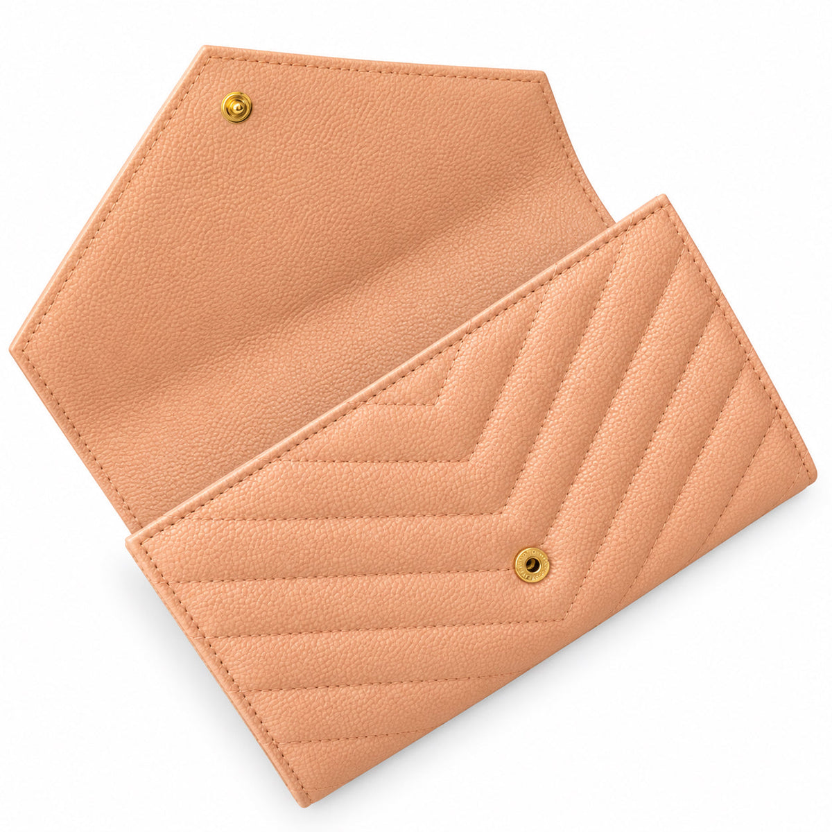 YSL Saint Laurent Monogram Large Flap Wallet Blush Pink