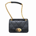 Burberry Noir Elegance Quilted Chain Bag