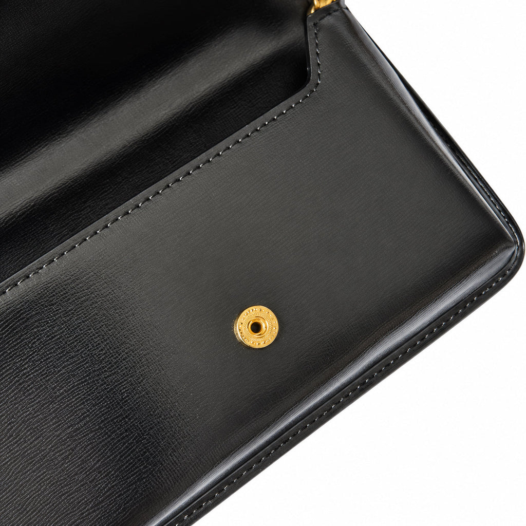 YSL Saint Laurent Kate Small Chain Bag in Black Smooth Leather