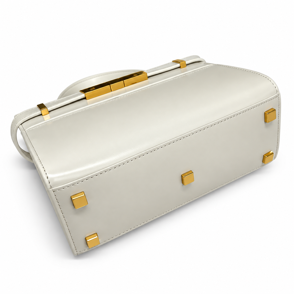 YSL Saint Laurent Manhattan Mini Bag in Cream Smooth Leather