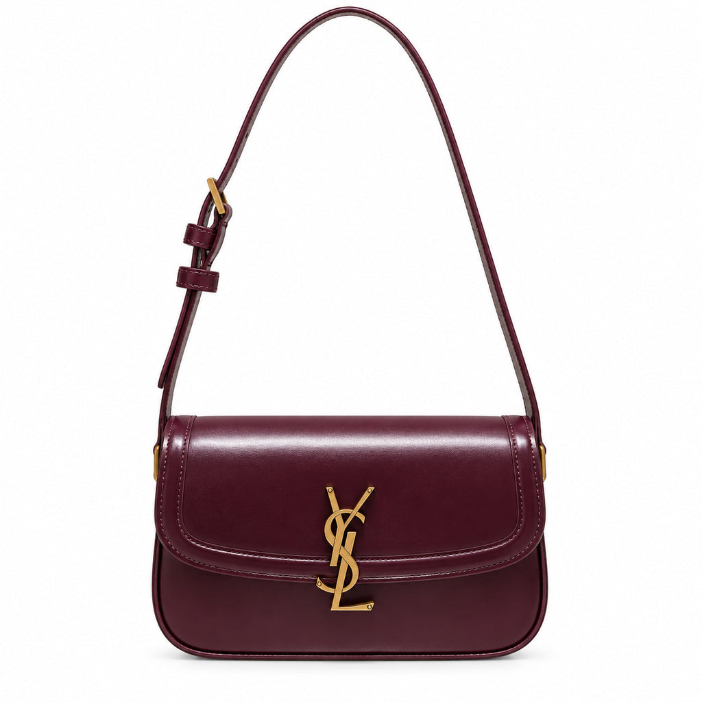 Saint Laurent Solferino Bag – Burgundy Leather