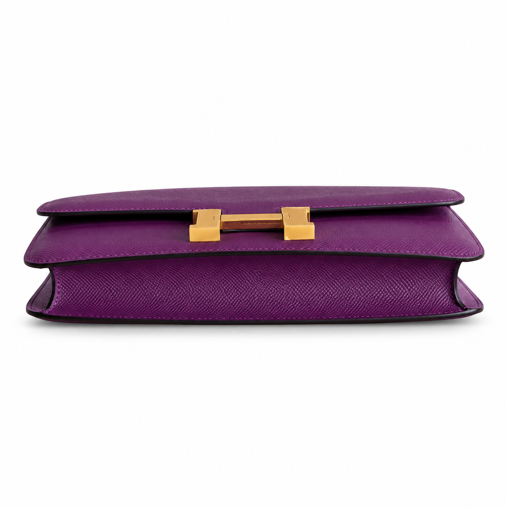 Hermès Constance 26 Cassis Epsom Gold HW