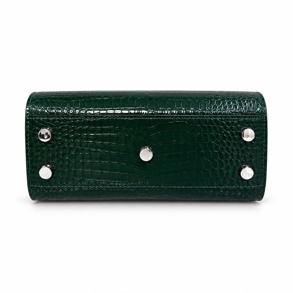 YSL Sac de Jour Small Bag – Forest Green Croc-Embossed
