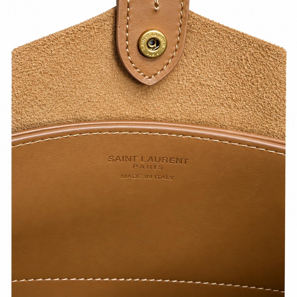 YSL Saint Laurent Suzanne Chain Tote in Tan Smooth Leather