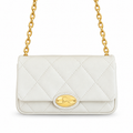 Burberry Ivory Quilted Chain Shoulder Bag